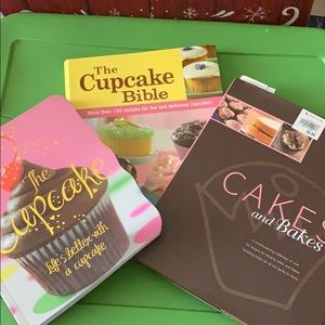 3 cake and cupcake recipe books
